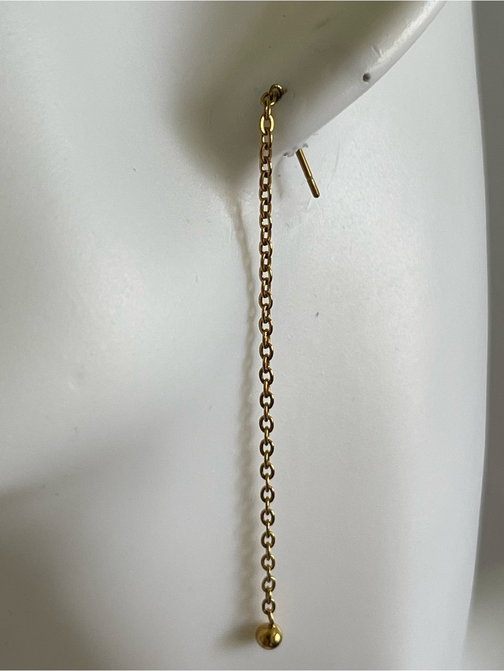 Gold Chain Threader Earring - Picture 2 of 5